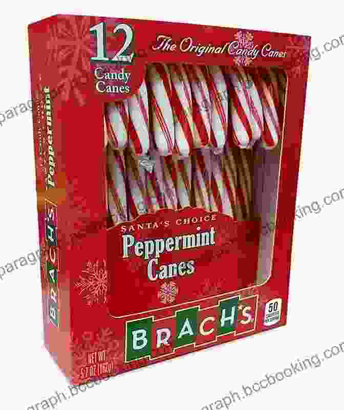 A Candy Cane With Peppermint Leaves Incorporated Into The Design. How The Candy Cane Got Its Stripes: A Christmas Tale