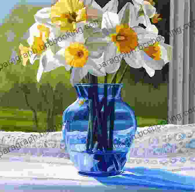 A Glass Vase With Flowers, Painted By Nolan Clark How To Paint Glass Objects In A Still Life (Still Life Painting With Nolan Clark 6)