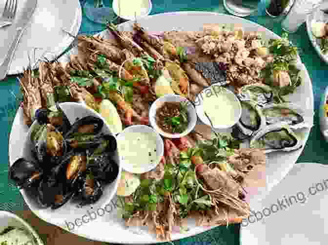 A Tantalizing Seafood Platter Featuring Succulent Prawns, Oysters, And Fish, Showcasing Queensland's Abundant Marine Resources. Explore Queensland : Queensland Beautiful One Day Perfect The Next (Explore Australia 3)