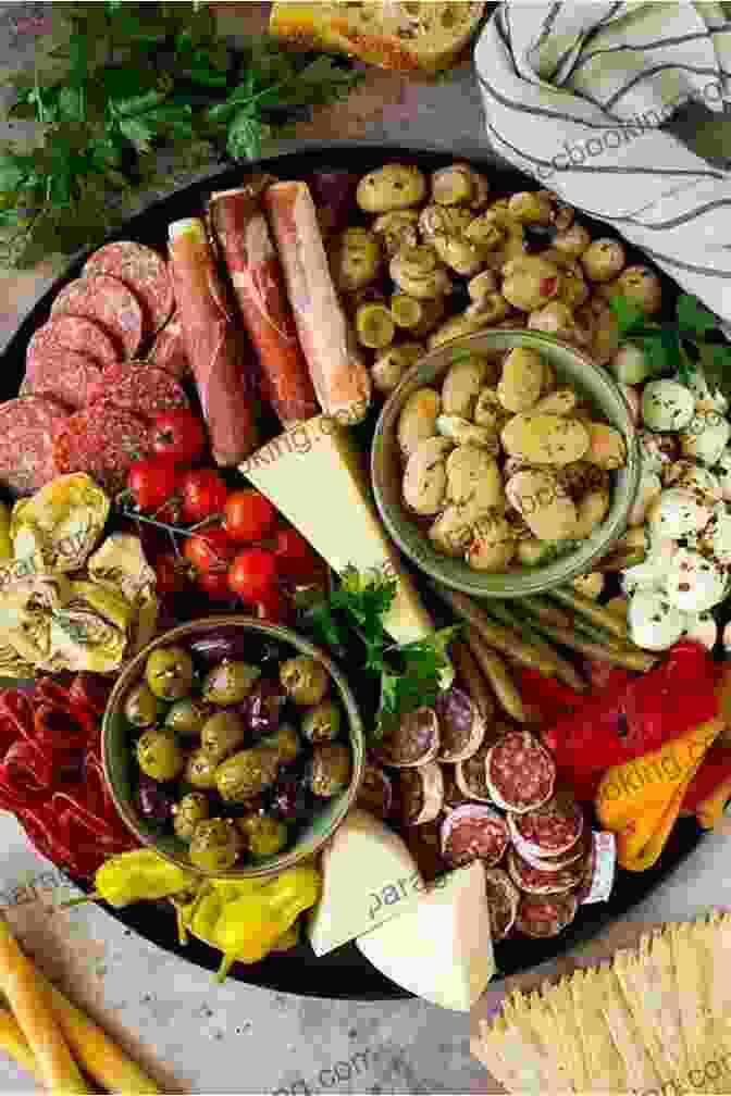 A Variety Of Antipasti Platters With Different Cheeses, Meats, And Vegetables Simply Italian Appetizer Vol5: Easy Italian Appetizer You Can Cook