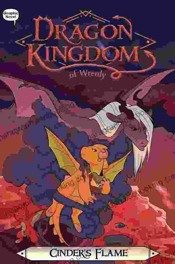 Cinder Flame Dragon Book Cover Featuring A Majestic Red Dragon Soaring Over A Verdant Castle. Cinder S Flame (Dragon Kingdom Of Wrenly 7)