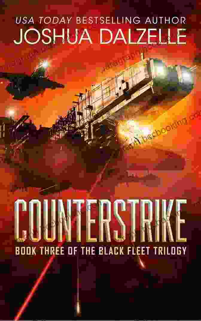 Counterstrike Black Fleet Saga Book Cover With A Futuristic Spaceship Counterstrike (Black Fleet Saga 3)