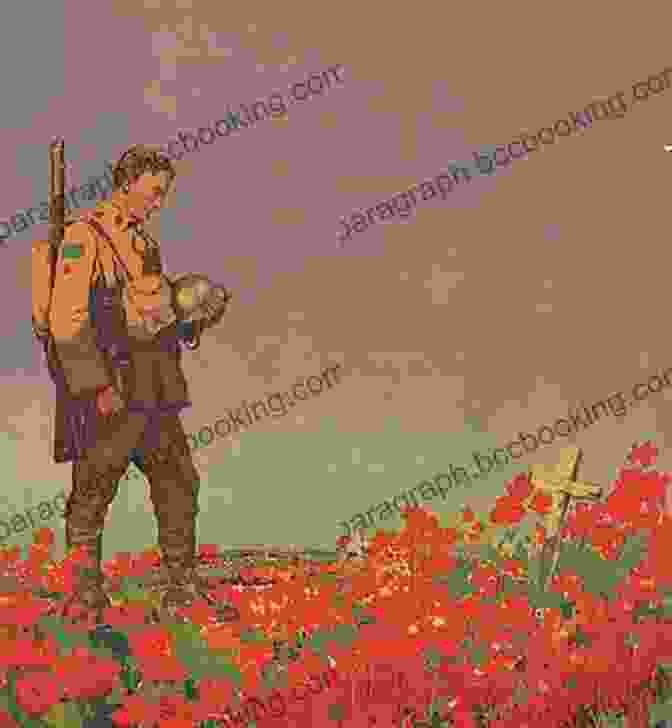 Cover Of The Poppy Lane Short Story, Featuring A Poignant Illustration Of A Field Of Poppies Amidst The Backdrop Of War Poppy Lane (short Story) (Great War Centennial)