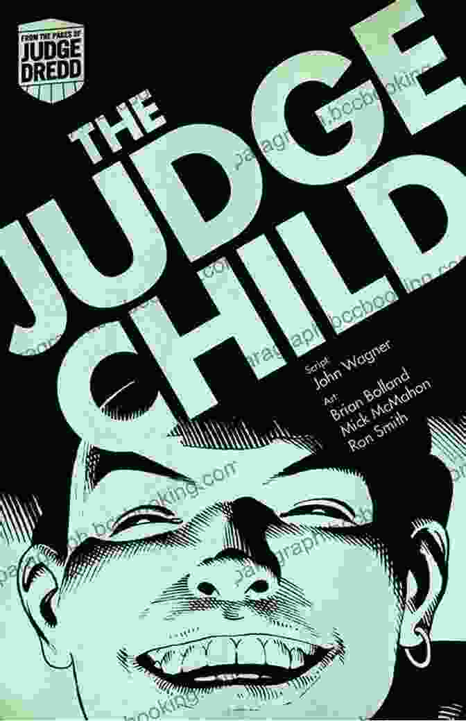 Judge Dredd: The Judge Child Graphic Novel Cover Featuring A Close Up Of Judge Dredd's Helmet And The Silhouette Of A Child Judge Dredd: The Judge Child