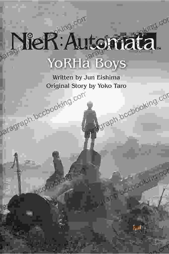 Nier Automata Yorha Boys Book Cover Featuring Androids In A Desolate Wasteland NieR:Automata YoRHa Boys