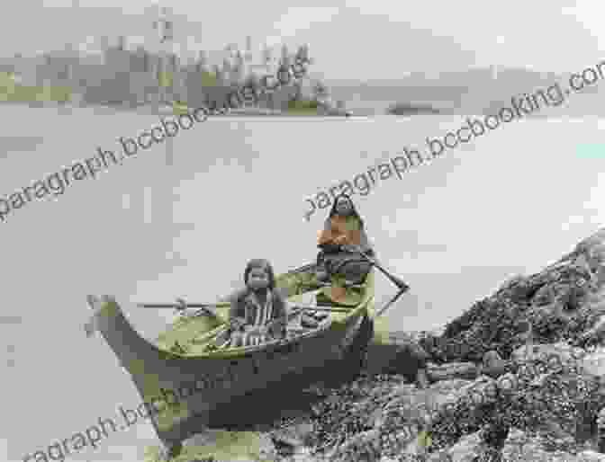 Serene Image Of Native Americans Paddling Canoes On The Mississippi River The Indians Or The River