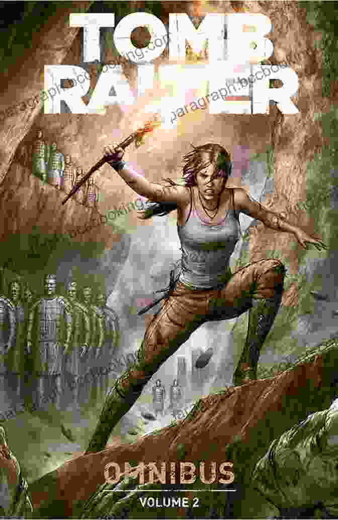 Tomb Raider Inferno Joosr Book Cover Featuring Lara Croft Amidst Ancient Ruins Tomb Raider: Inferno #1 Joosr